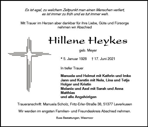 Erinnerungsbild für Hillene Heykes