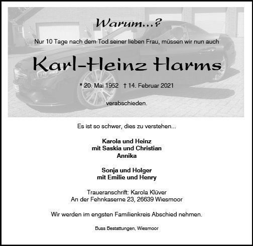 Erinnerungsbild für Karl-Heinz Harms